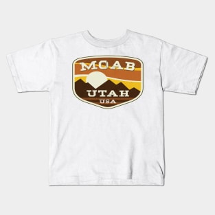 Moab Utah Bike Mountain Biking Outdoors Nature Hiking Arches National Park Kids T-Shirt